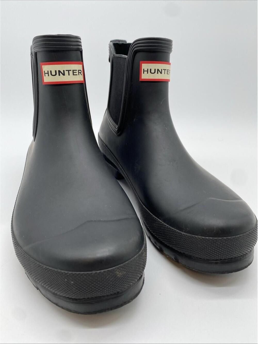 Hunter WFS2006RMA-BLK Chelsea Rain Boot for Women, Size US 9 - Black